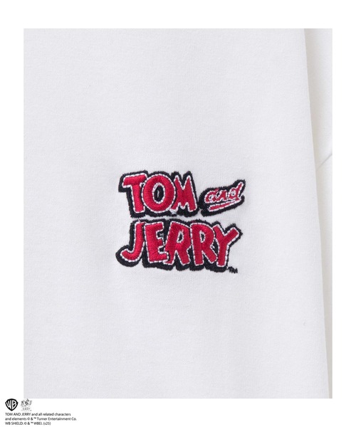 Tom&Jerry(トムアンドジェリー)の「TOM&JERRY バックサテン刺繍長袖T(Tシャツ/カットソー・メンズ・ホワイト系1/ブラック系・M/L/XL)」の4枚目の写真