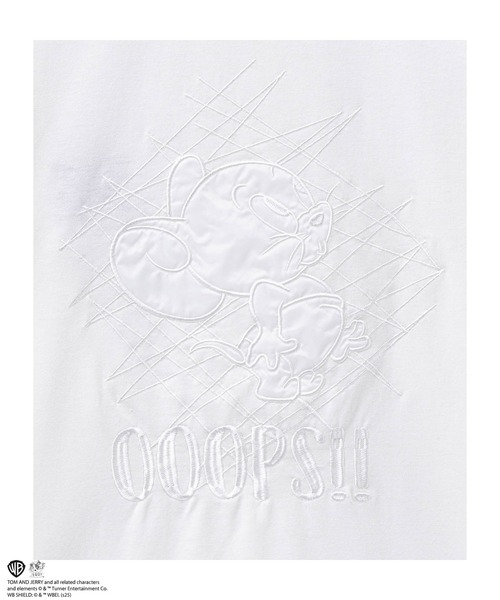 Tom&Jerry(トムアンドジェリー)の「TOM&JERRY バックサテン刺繍長袖T(Tシャツ/カットソー・メンズ・ホワイト系1/ブラック系・M/L/XL)」の5枚目の写真