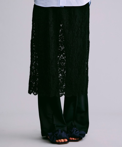 NOISE MAKER（ノイズメーカー）の「レーススカートレイヤードパンツ【MADE IN JAPAN】（その他パンツ・レディース・ホワイト/ブラック・36/38）」の16枚目の写真