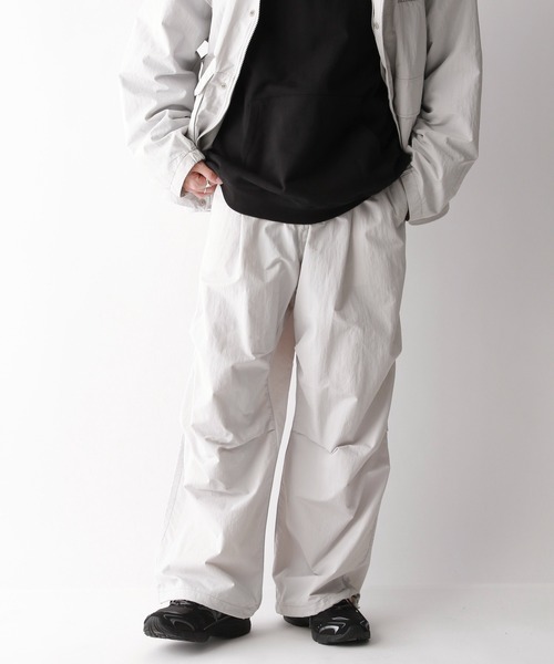 RAGEBLUE（レイジブルー）の「ナイロンバギースノーワイドパンツ【セットアップ可】（カーゴパンツ・メンズ・ライトグレー/ブラック/グリーン・SMALL/MEDIUM/LARGE）」の19枚目の写真