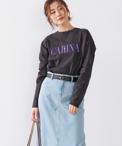 セール】'CARINA'ロゴロングT-shirt（Tシャツ/カットソー