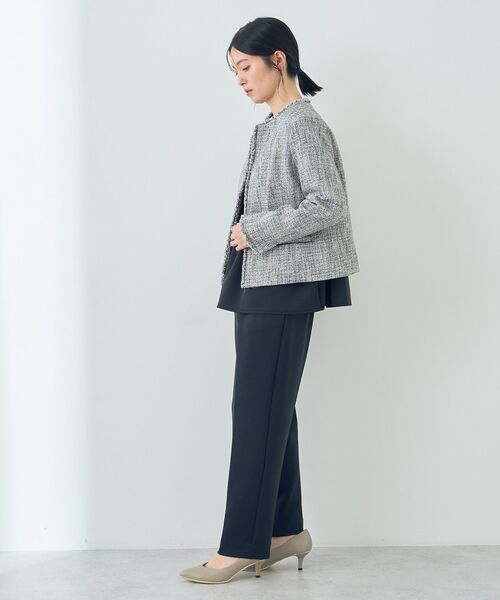 YECCA VECCA（イェッカヴェッカ）の「ツイードジャケット（ノーカラージャケット・レディース・ネイビー/その他6・L/M）」の16枚目の写真