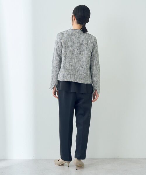 YECCA VECCA（イェッカヴェッカ）の「ツイードジャケット（ノーカラージャケット・レディース・ネイビー/その他6・L/M）」の17枚目の写真