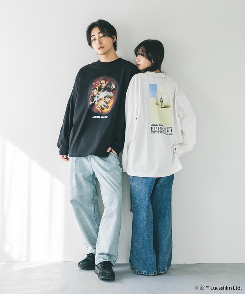 LOWRYS FARM(ローリーズファーム)の「【STAR WARS】ロンT 291002(Tシャツ/カットソー・メンズ・グレー/オフホワイト/ブラック・LARGE/MEDIUM)」の6枚目の写真