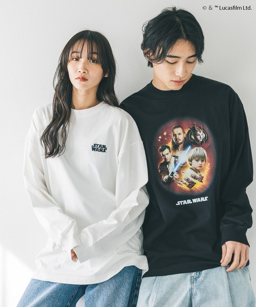 LOWRYS FARM(ローリーズファーム)の「【STAR WARS】ロンT 291002(Tシャツ/カットソー・メンズ・グレー/オフホワイト/ブラック・LARGE/MEDIUM)」の8枚目の写真