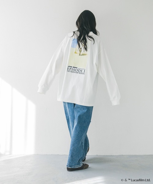 LOWRYS FARM(ローリーズファーム)の「【STAR WARS】ロンT 291002(Tシャツ/カットソー・メンズ・グレー/オフホワイト/ブラック・LARGE/MEDIUM)」の10枚目の写真