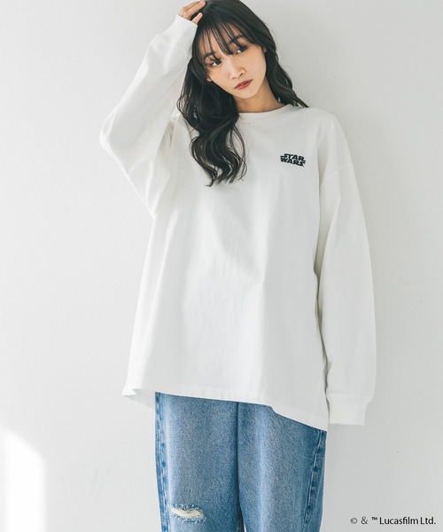 LOWRYS FARM(ローリーズファーム)の「【STAR WARS】ロンT 291002(Tシャツ/カットソー・メンズ・グレー/オフホワイト/ブラック・LARGE/MEDIUM)」の12枚目の写真