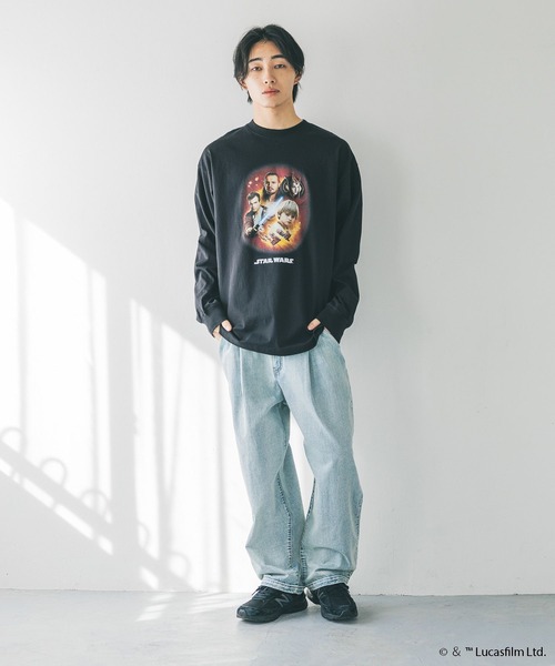 LOWRYS FARM(ローリーズファーム)の「【STAR WARS】ロンT 291002(Tシャツ/カットソー・メンズ・グレー/オフホワイト/ブラック・LARGE/MEDIUM)」の16枚目の写真