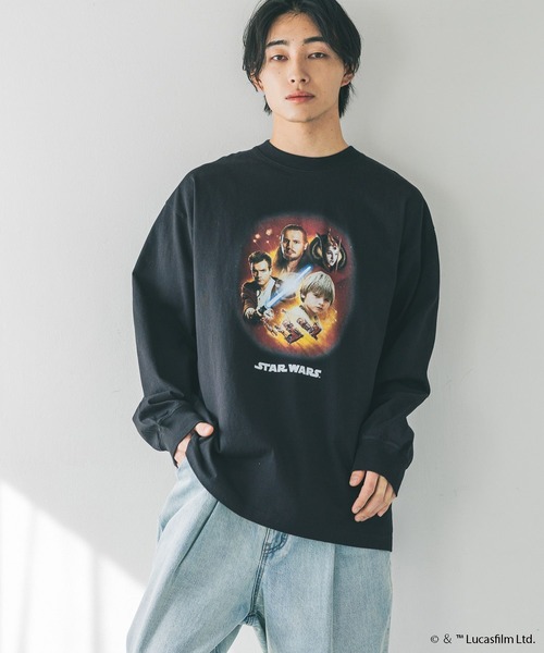 LOWRYS FARM(ローリーズファーム)の「【STAR WARS】ロンT 291002(Tシャツ/カットソー・メンズ・グレー/オフホワイト/ブラック・LARGE/MEDIUM)」の18枚目の写真