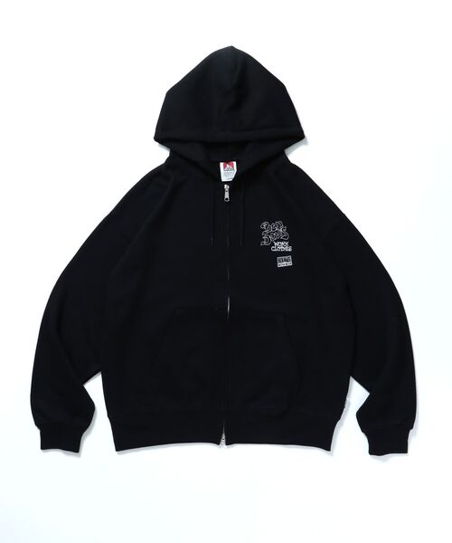 BEN DAVIS（ベンデイビス）の「【BEN DAVIS（ベンデイビス）】ROUGH IDEAS ZIP HOODIE /  ジップパーカー ワイドシルエット フーディ 裏毛（パーカー・メンズ・ブラック/アッシュグレー/ダークブラウン・MEDIUM/LARGE/X-LARGE）」の8枚目の写真