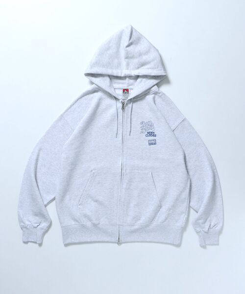 BEN DAVIS（ベンデイビス）の「【BEN DAVIS（ベンデイビス）】ROUGH IDEAS ZIP HOODIE /  ジップパーカー ワイドシルエット フーディ 裏毛（パーカー・メンズ・ブラック/アッシュグレー/ダークブラウン・MEDIUM/LARGE/X-LARGE）」の12枚目の写真