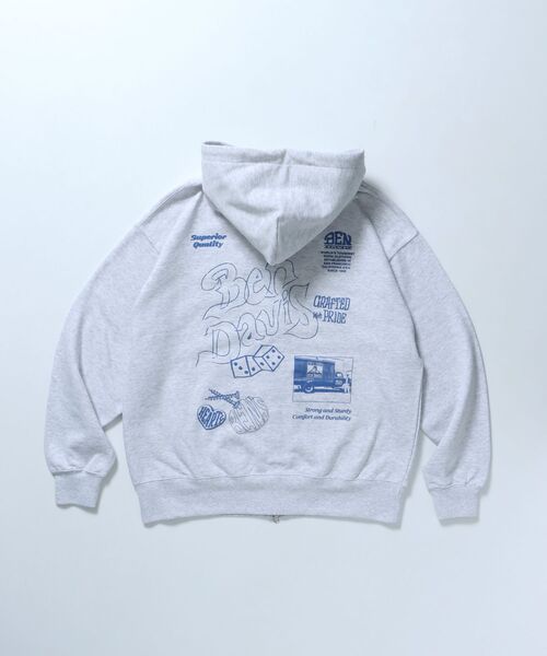 BEN DAVIS（ベンデイビス）の「【BEN DAVIS（ベンデイビス）】ROUGH IDEAS ZIP HOODIE /  ジップパーカー ワイドシルエット フーディ 裏毛（パーカー・メンズ・ブラック/アッシュグレー/ダークブラウン・MEDIUM/LARGE/X-LARGE）」の14枚目の写真