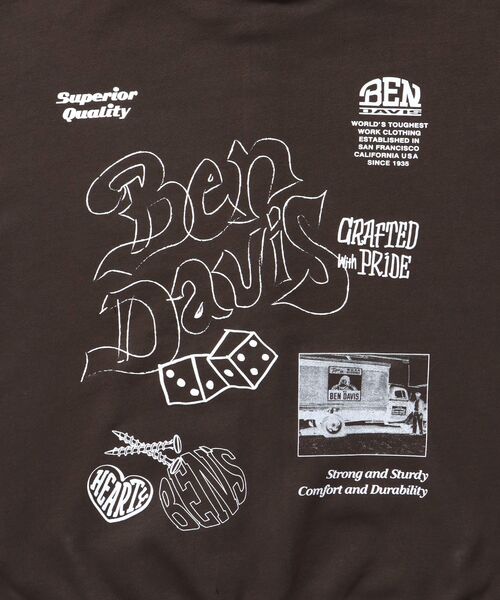 BEN DAVIS（ベンデイビス）の「【BEN DAVIS（ベンデイビス）】ROUGH IDEAS ZIP HOODIE /  ジップパーカー ワイドシルエット フーディ 裏毛（パーカー・メンズ・ブラック/アッシュグレー/ダークブラウン・MEDIUM/LARGE/X-LARGE）」の19枚目の写真
