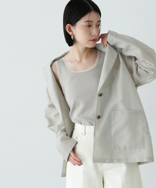 N.(N. Natural Beauty Basic)(エヌエヌナチュラルビューティーベーシック)の「シアートリムタンクトップ(タンクトップ・レディース・ベージュ/ブラック/オフホワイト・MEDIUM)」の14枚目の写真
