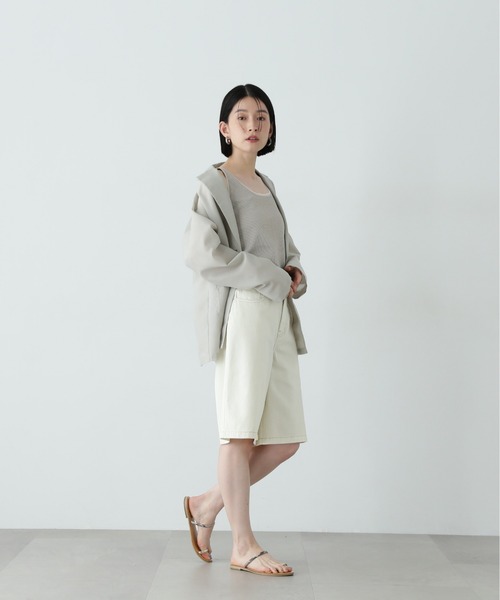 N.(N. Natural Beauty Basic)(エヌエヌナチュラルビューティーベーシック)の「シアートリムタンクトップ(タンクトップ・レディース・ベージュ/ブラック/オフホワイト・MEDIUM)」の18枚目の写真