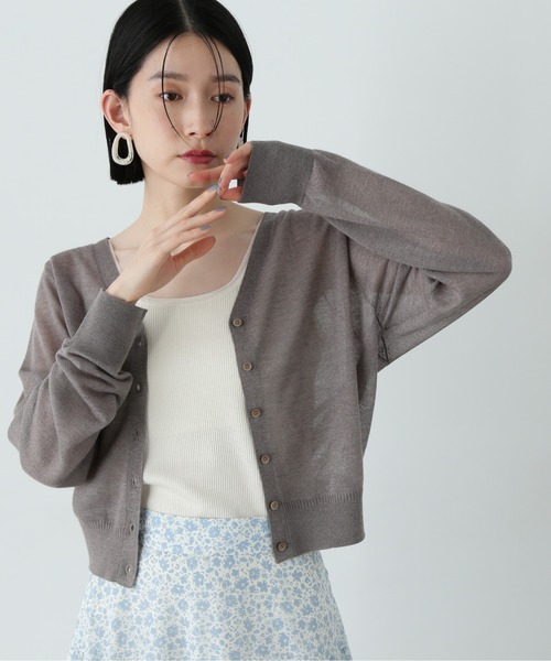 N.(N. Natural Beauty Basic)(エヌエヌナチュラルビューティーベーシック)の「シアートリムタンクトップ(タンクトップ・レディース・ベージュ/ブラック/オフホワイト・MEDIUM)」の9枚目の写真