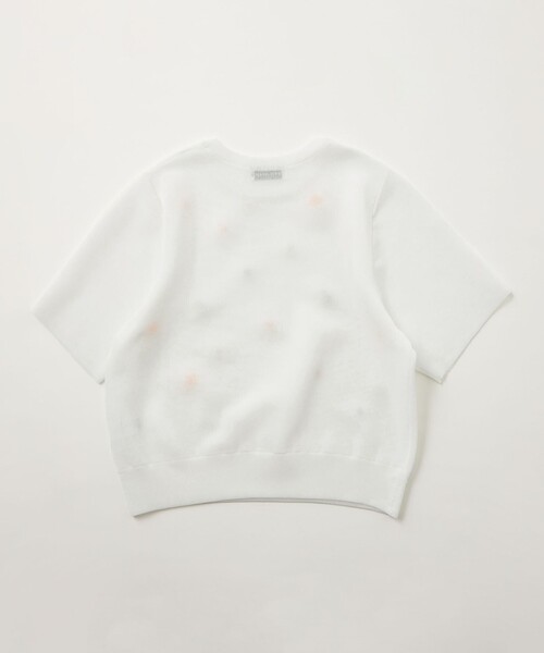 EMMEL REFINES(エメルリファインズ)の「<EMMEL REFINES>EM フラワービーズ シアー プルオーバー(ニット/セーター・レディース・ベージュ/ホワイト・FREE)」の10枚目の写真