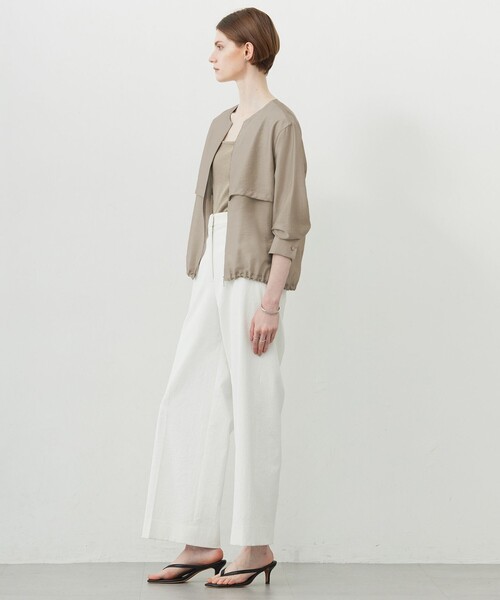 リヨセルナイロンワッシャー ノーカラーブルゾン（ブルゾン）｜ICB