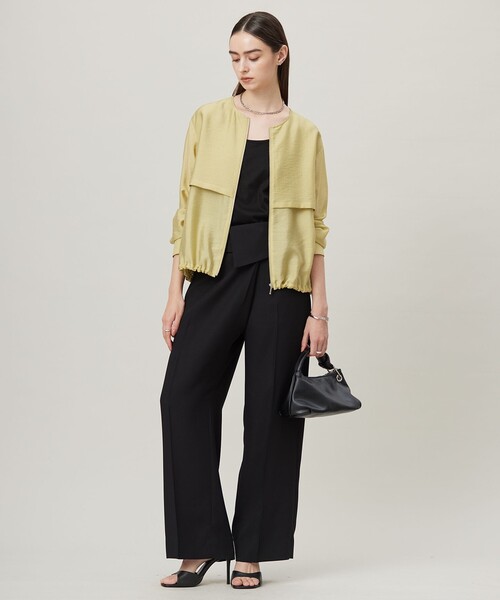 リヨセルナイロンワッシャー ノーカラーブルゾン（ブルゾン）｜ICB