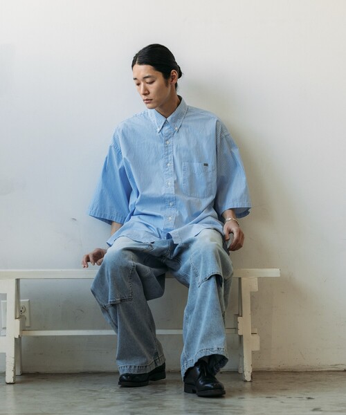 NAUTICA ノーティカ スーパーワイド ダブルニー ペインターデニム NAUTICA/ノーティカ Super Wide Curve Double Knee Painter Pant