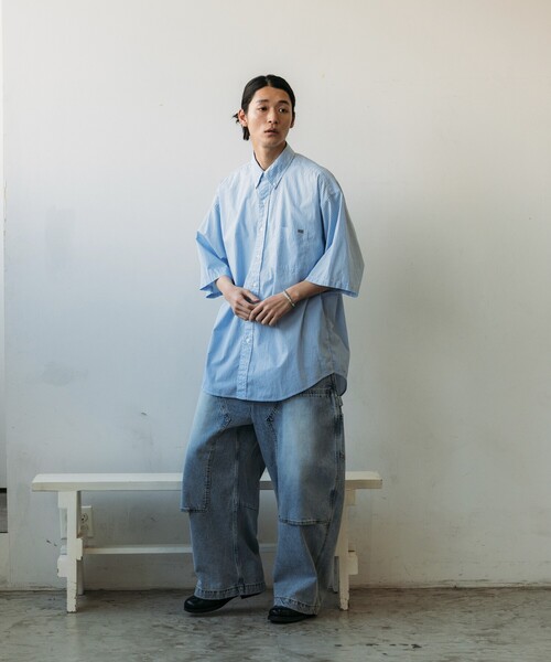 NAUTICA（ノーティカ）の「NAUTICA/ノーティカ Super Wide Curve Double Knee Painter Pant/スーパーワイド ダブルニー ペインターデニム（デニムパンツ・メンズ・ブラック/ネイビー/サックスブルー・MEDIUM/LARGE/X-LARGE）」の8枚目の写真