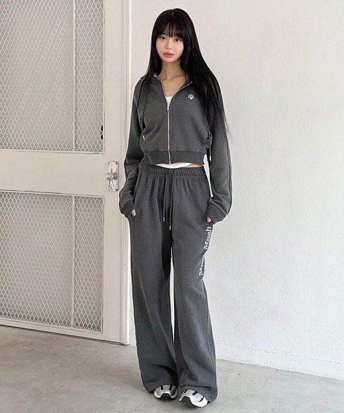 さらに100円引き◆MUAHMUAH◆SOFT WIDE BANDING PANTS muah muah/ムーアムーア』MUAH WIDE COTTON BANDING PANTS