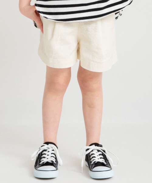 BRANSHES(ブランシェス)の「【爽パン/綿100%】パナマ織りショートパンツ(その他パンツ・キッズ・ピンク/オレンジ/ブラック/アイボリー/ラベンダー・90/120/110/100/160/140/130/80/150)」の2枚目の写真
