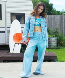 BILLABONG レディース 【BBG BEACHLOVERJEANS】 WIDE BUGGY DENIM デニムパンツ 【2025年春夏モデル】/ビラボンワイドバギーデニムパンツ