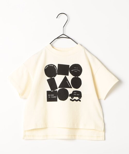 p.premier（ピードットプルミエ）の「【ジュニア対応】3柄グラフィックプリントワイド半袖Tシャツ（Tシャツ/カットソー・キッズ・レッド/ブラック/オフホワイト・140/130/120/110/100/90/80）」の2枚目の写真