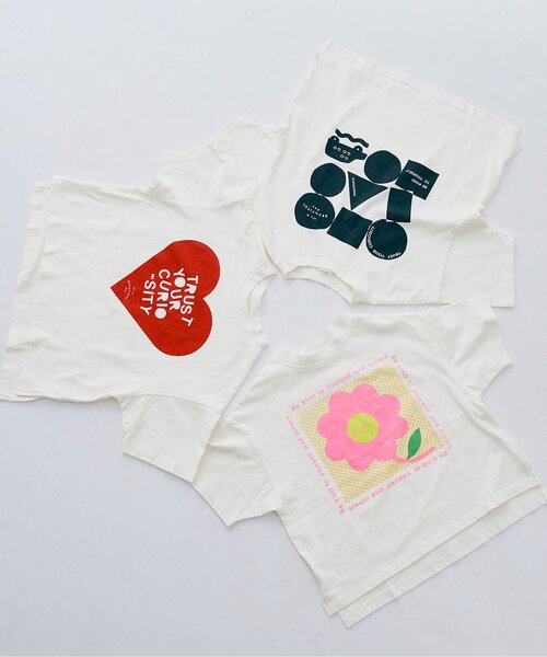 p.premier（ピードットプルミエ）の「【ジュニア対応】3柄グラフィックプリントワイド半袖Tシャツ（Tシャツ/カットソー・キッズ・レッド/ブラック/オフホワイト・140/130/120/110/100/90/80）」の11枚目の写真