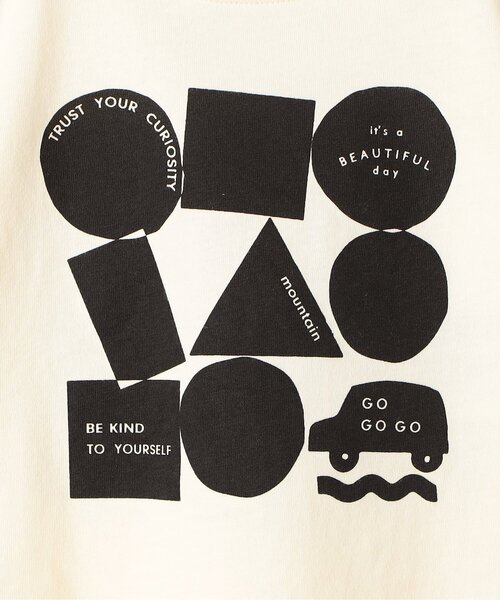 p.premier（ピードットプルミエ）の「【ジュニア対応】3柄グラフィックプリントワイド半袖Tシャツ（Tシャツ/カットソー・キッズ・レッド/ブラック/オフホワイト・140/130/120/110/100/90/80）」の5枚目の写真