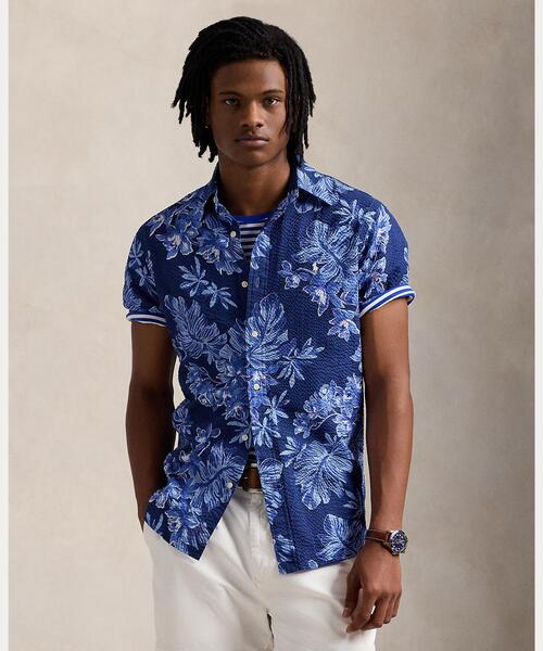 【大人気 シアサッカー】 ラルフローレン 半袖 シャツ ブラウス　NO3167 Ralph Lauren - 【大人気 シアサッカー】 ラルフローレン 半袖 シャツ