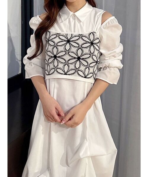 MERCURYDUO(マーキュリーデュオ)の「2WAYトランスフォームシャツワンピース(ワンピース・レディース・その他1/オフホワイト・MEDIUM/SMALL)」の8枚目の写真