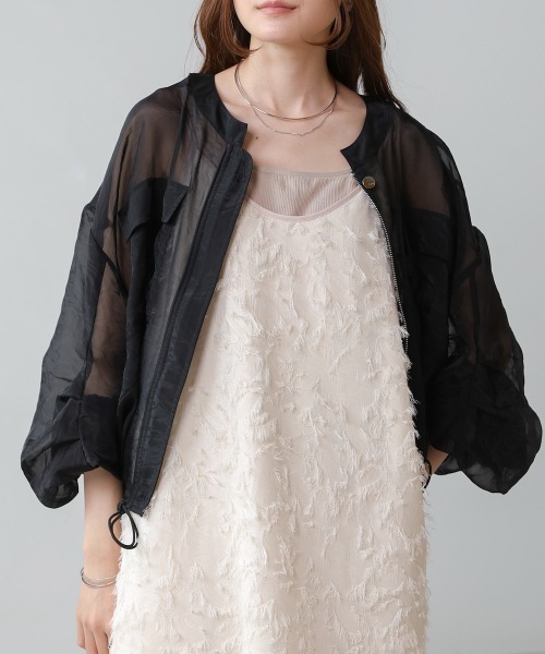 Bab（バブ）の「ドロストシアーブルゾン（ブルゾン・レディース・ブラック/ホワイト系その他/ピンク/ベージュ・M）」の21枚目の写真