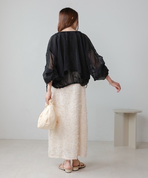 Bab（バブ）の「ドロストシアーブルゾン（ブルゾン・レディース・ブラック/ホワイト系その他/ピンク/ベージュ・M）」の22枚目の写真