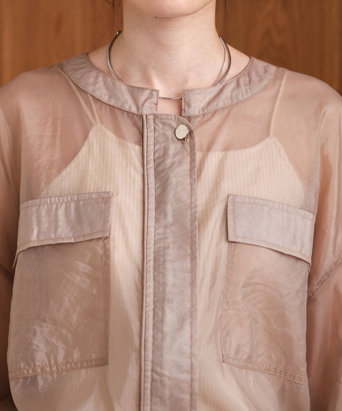 Bab（バブ）の「ドロストシアーブルゾン（ブルゾン・レディース・ブラック/ホワイト系その他/ピンク/ベージュ・M）」の12枚目の写真