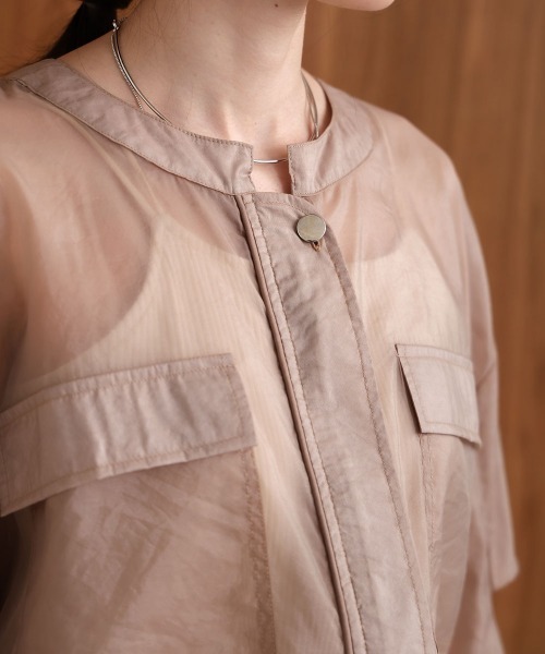 Bab（バブ）の「ドロストシアーブルゾン（ブルゾン・レディース・ブラック/ホワイト系その他/ピンク/ベージュ・M）」の13枚目の写真