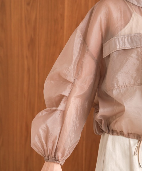 Bab（バブ）の「ドロストシアーブルゾン（ブルゾン・レディース・ブラック/ホワイト系その他/ピンク/ベージュ・M）」の14枚目の写真