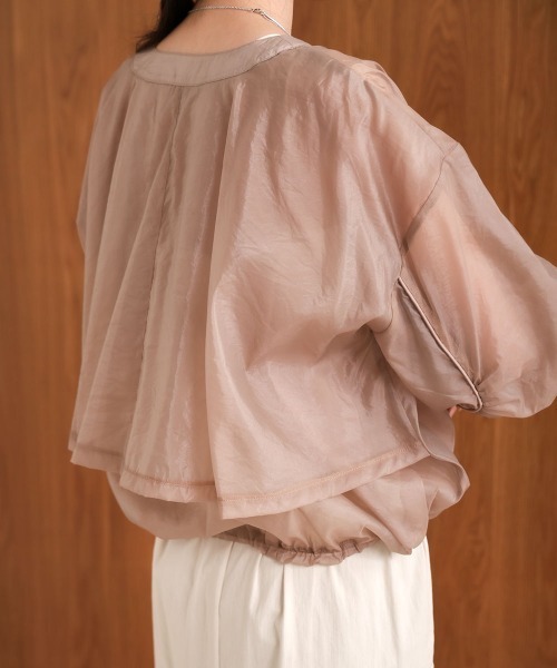 Bab（バブ）の「ドロストシアーブルゾン（ブルゾン・レディース・ブラック/ホワイト系その他/ピンク/ベージュ・M）」の16枚目の写真