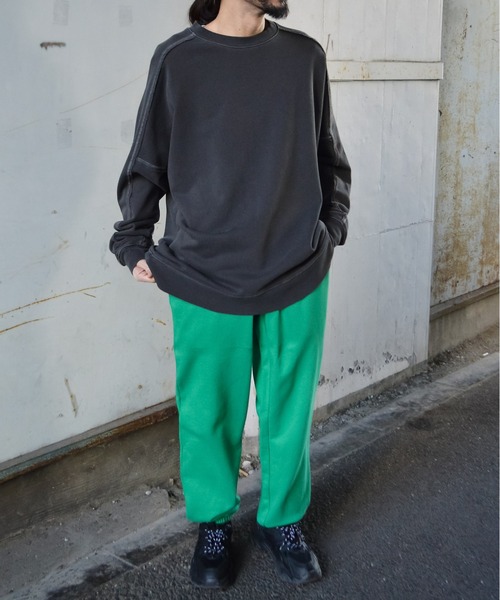 MODISH GAZE(モディシュガゼ)の「【MODISH GAZE】裏毛ピグメントラグランスウェット(CP)(スウェット・メンズ・ベージュ/チャコールグレー/グレー・FREE)」の19枚目の写真