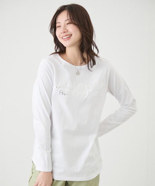Jayro(ジャイロ)の「ロゴプリントロンT(Tシャツ/カットソー・レディース・ブラック/ホワイト・FREE)」の2枚目の写真