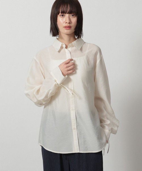 LAKOLE（ラコレ）の「袖シャーリングシャツ4 / 323171（シャツ/ブラウス・レディース・オフホワイト/ブルー/イエロー/ミント・FREE）」の2枚目の写真