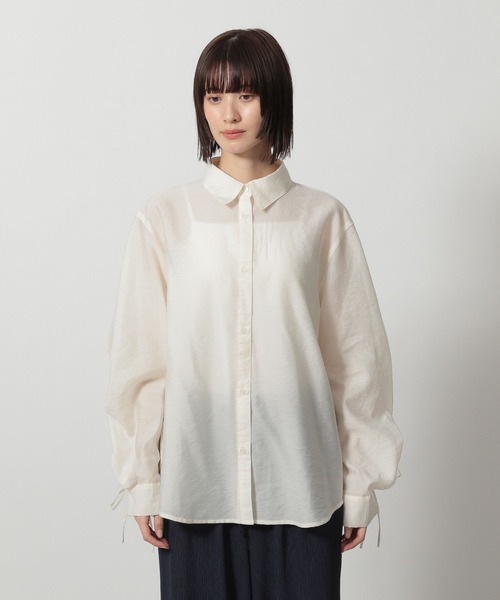 LAKOLE（ラコレ）の「袖シャーリングシャツ4 / 323171（シャツ/ブラウス・レディース・オフホワイト/ブルー/イエロー/ミント・FREE）」の10枚目の写真