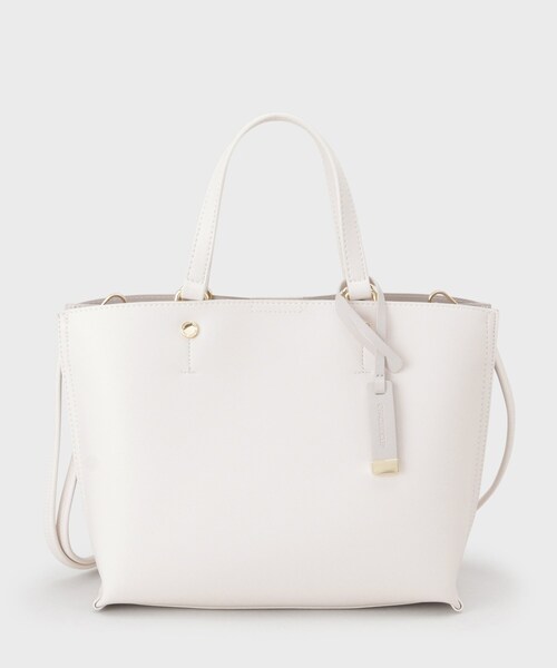 セール】【2WAY】バイカラー3層ミドルトートバッグ（トートバッグ