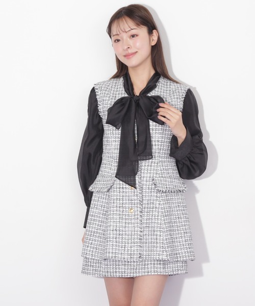 ベスト ジレ サマーツィードペプラムジレ レディース サマーツィードペプラムジレ | JILL by JILL STUART（ジル バイ