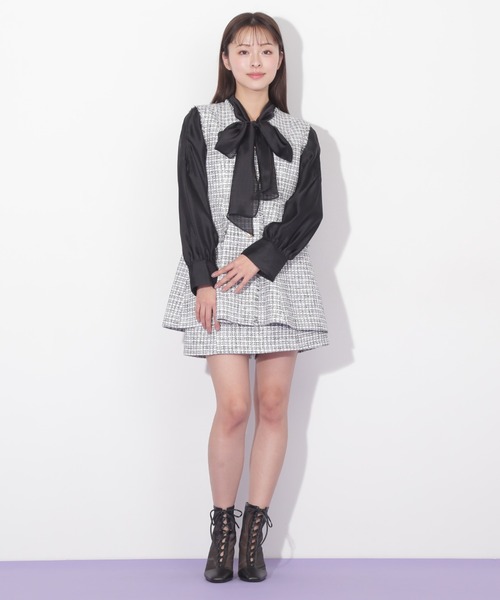 セール】◇サマーツィードペプラムジレ（ベスト）｜JILL by JILL