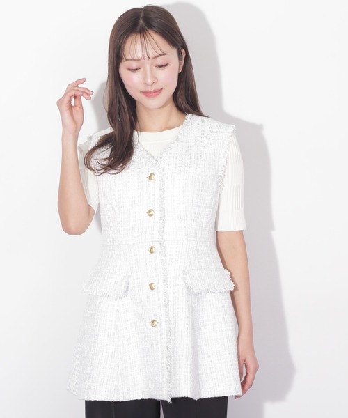 ◇サマーツィードペプラムジレ（ベスト）｜JILL by JILL STUART