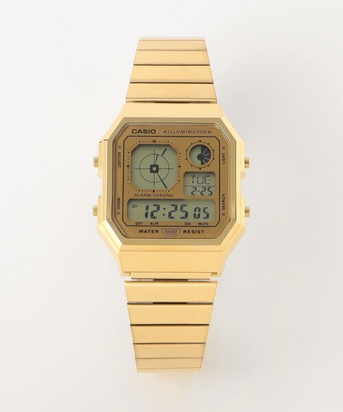 CASIO A.P.C. ゴールドデジタル時計 A.P.C.と「カシオ クラシック」レトロウォッチ、マットな”ゴールド