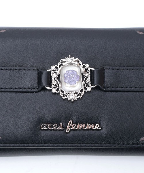 axes femme(アクシーズファム)の「薔薇封入モチーフ長財布(財布・レディース・ピンク/ブラック・FREE)」の15枚目の写真