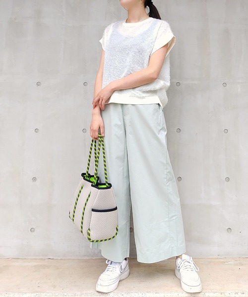 Q（キュー）の「シアーフリンジジョーゼットプルオーバー（Tシャツ/カットソー・レディース・アイボリー/ピンクベージュ・MEDIUM）」の11枚目の写真